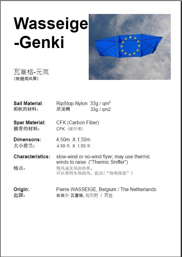 Waseeige Genki Slow Wind Kite
